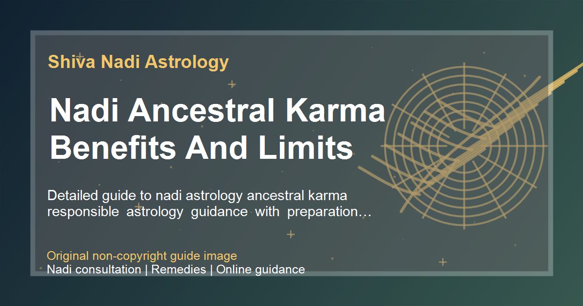 Nadi Ancestral Karma Benefits And Limits guide image