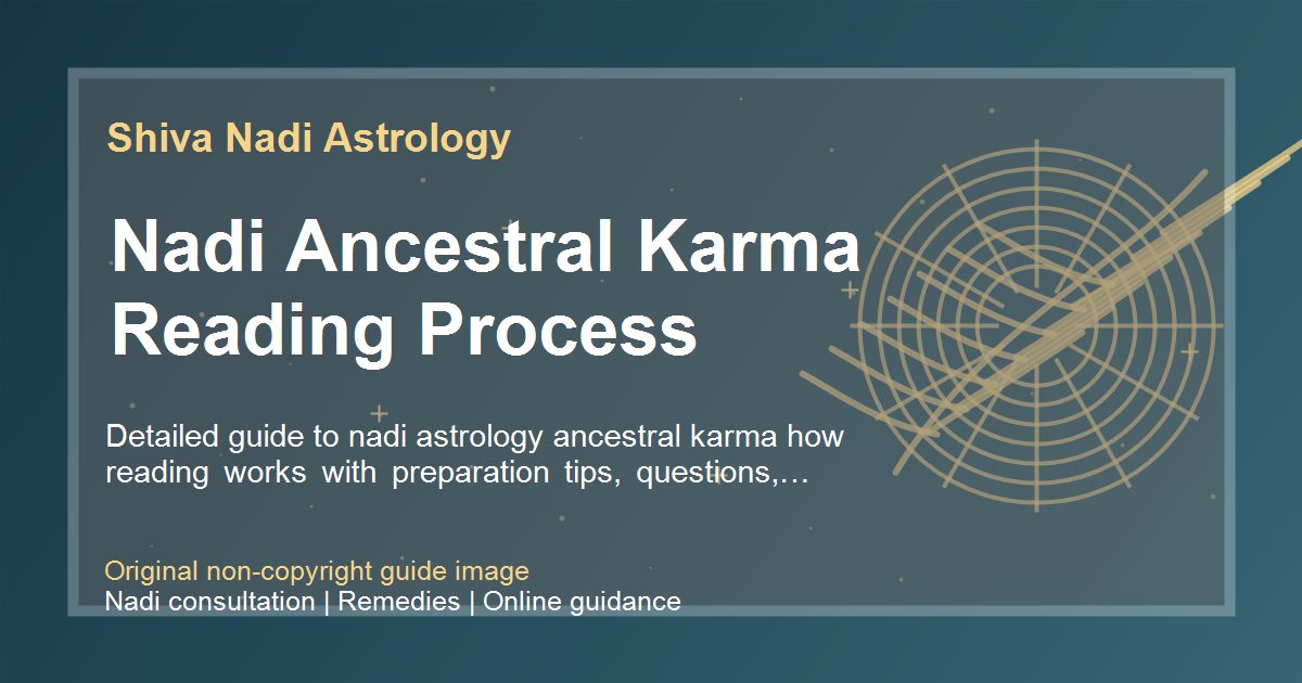 Nadi Ancestral Karma Reading Process guide image