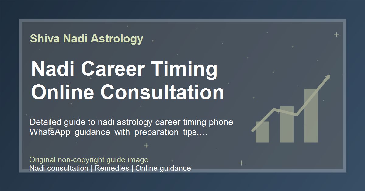 Nadi Career Timing Online Consultation guide image