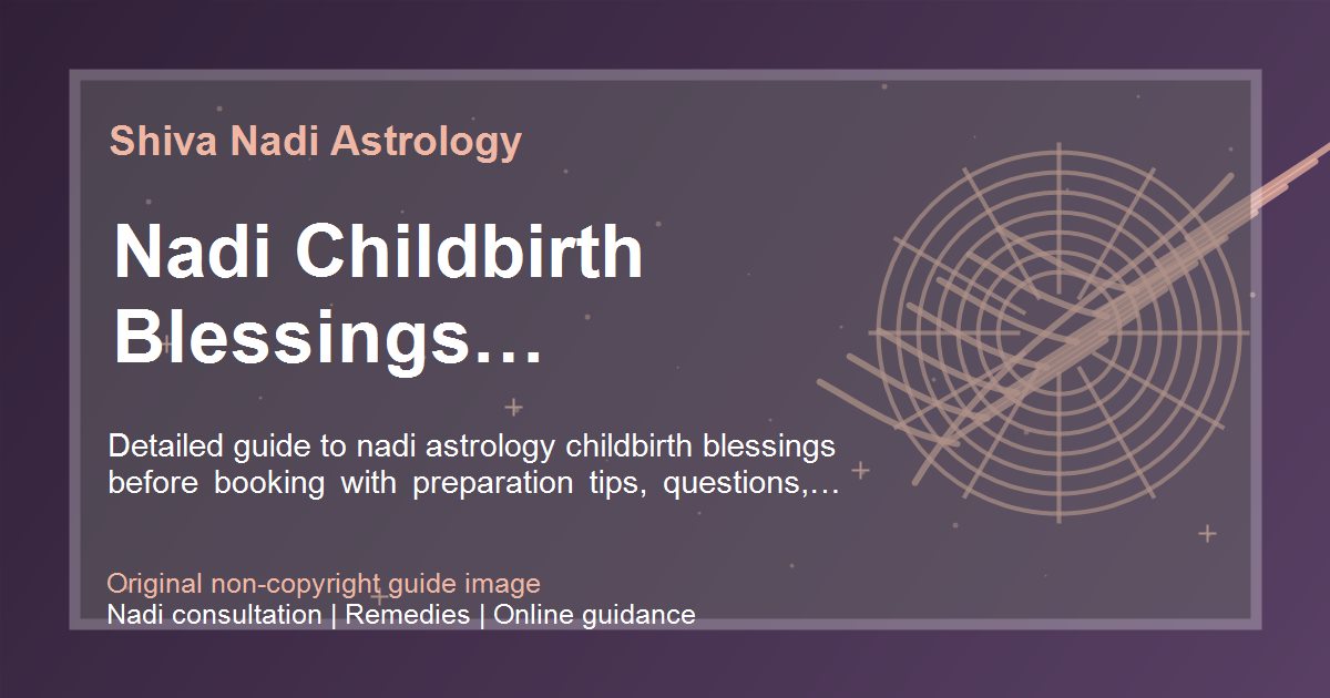Nadi Childbirth Blessings Preparation Guide guide image