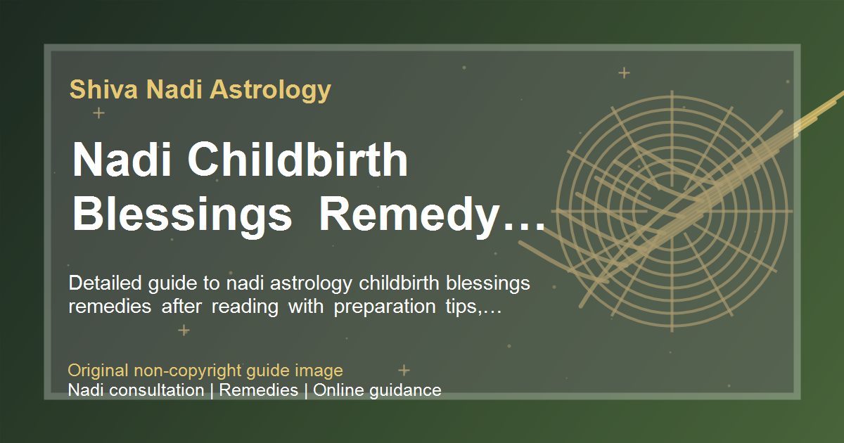 Nadi Childbirth Blessings Remedy Planning guide image