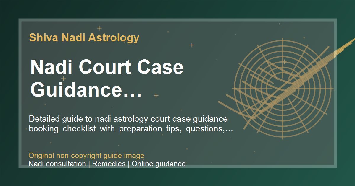 Nadi Court Case Guidance Consultation Checklist guide image
