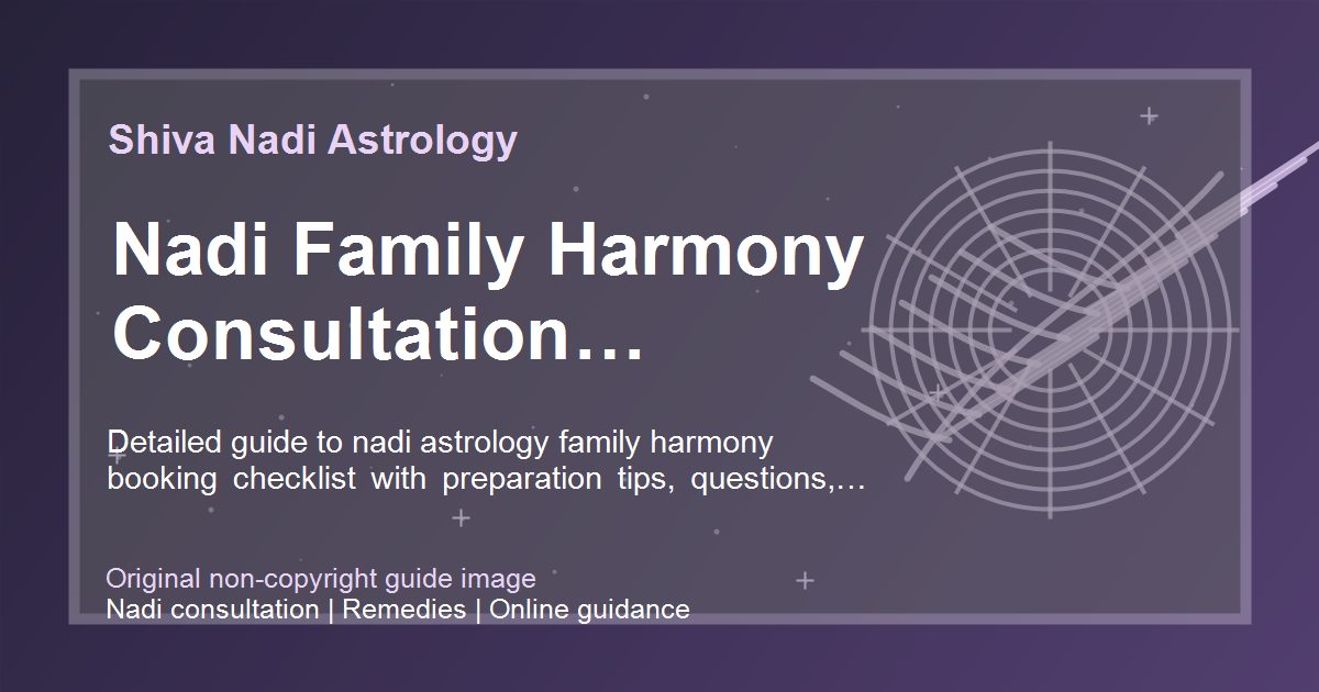 Nadi Family Harmony Consultation Checklist guide image