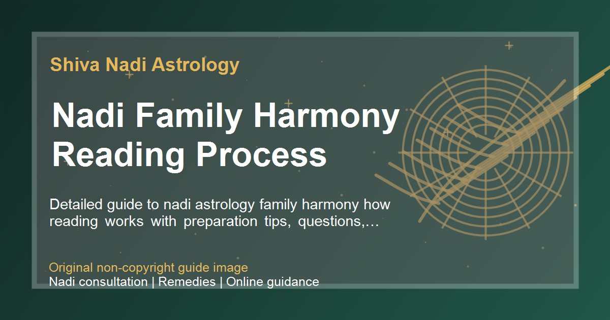 Nadi Family Harmony Reading Process guide image