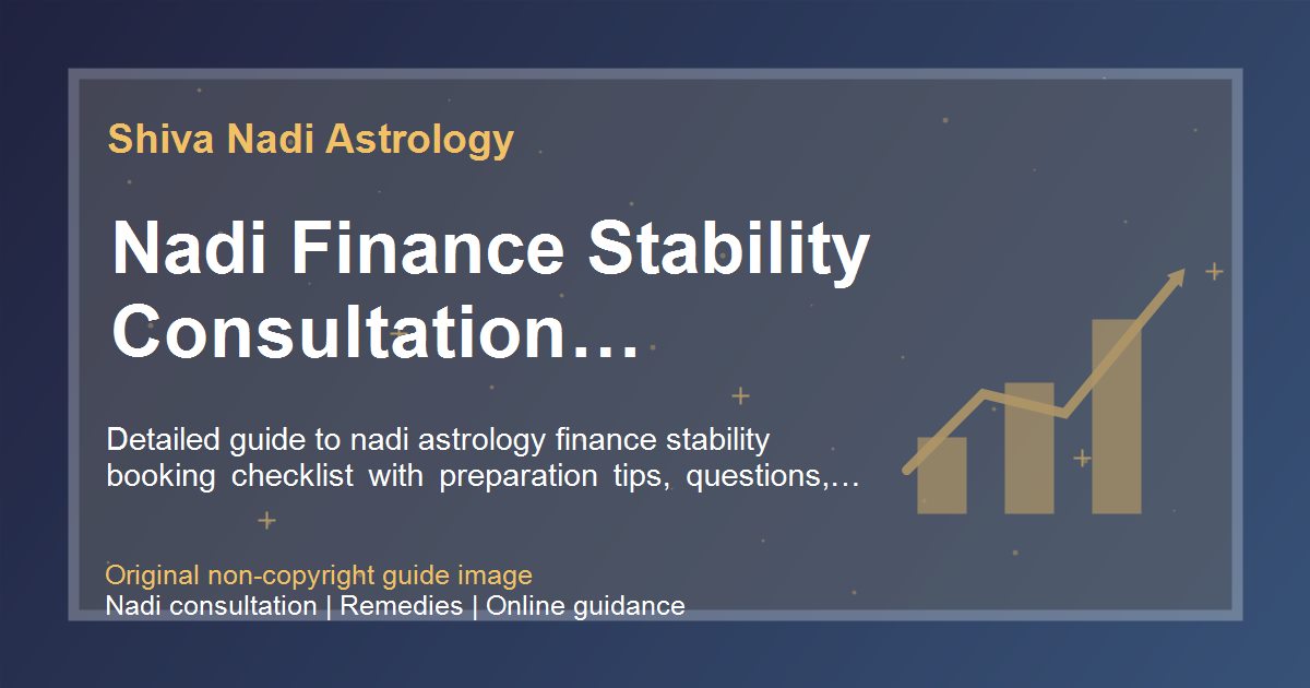 Nadi Finance Stability Consultation Checklist guide image
