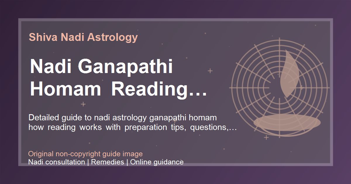 Nadi Ganapathi Homam Reading Process guide image