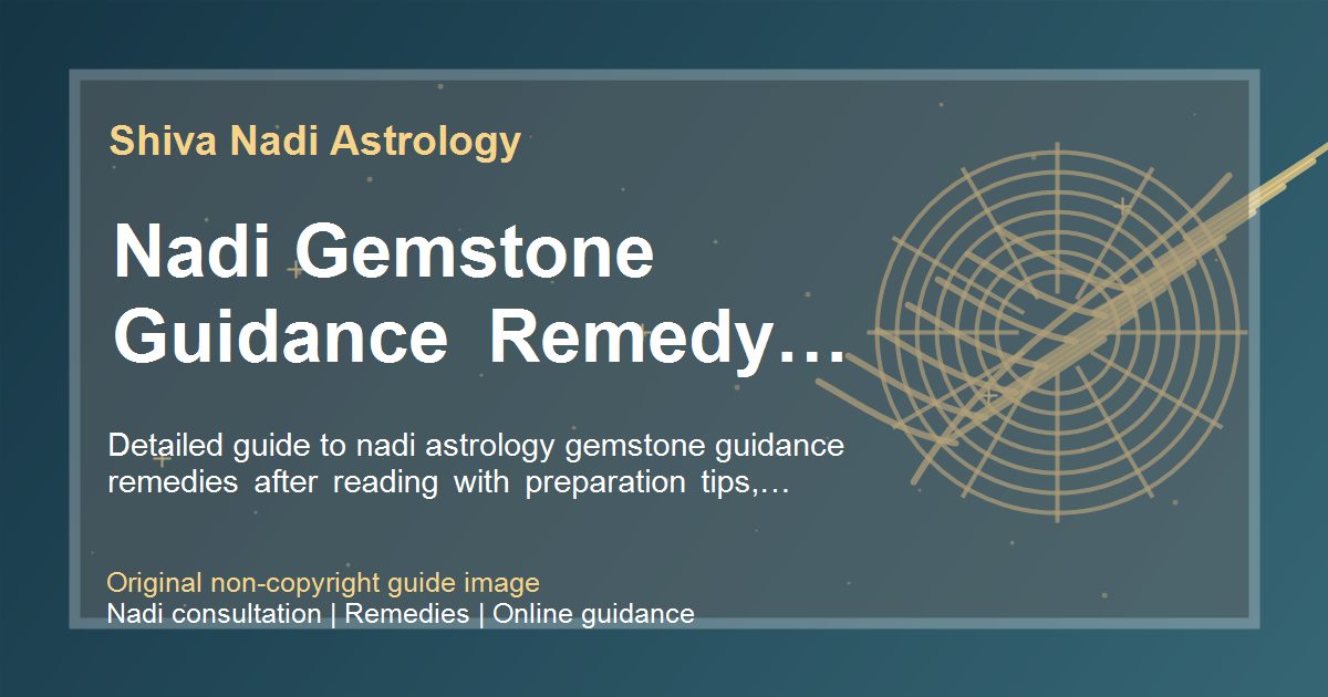Nadi Gemstone Guidance Remedy Planning guide image