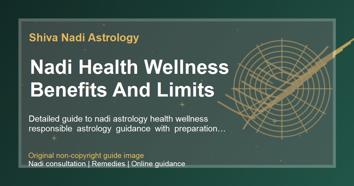 Nadi Health Wellness Benefits And Limits guide image