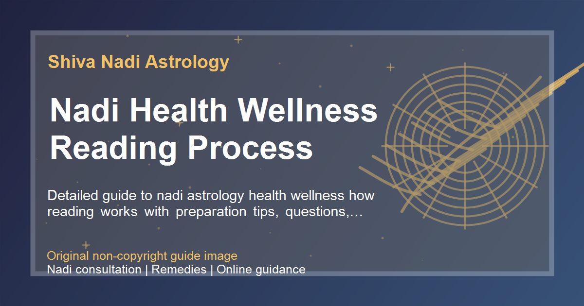Nadi Health Wellness Reading Process guide image