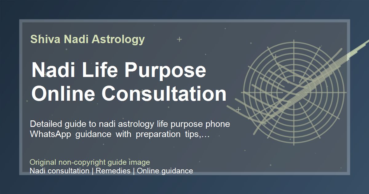 Nadi Life Purpose Online Consultation guide image