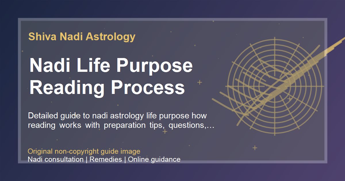 Nadi Life Purpose Reading Process guide image
