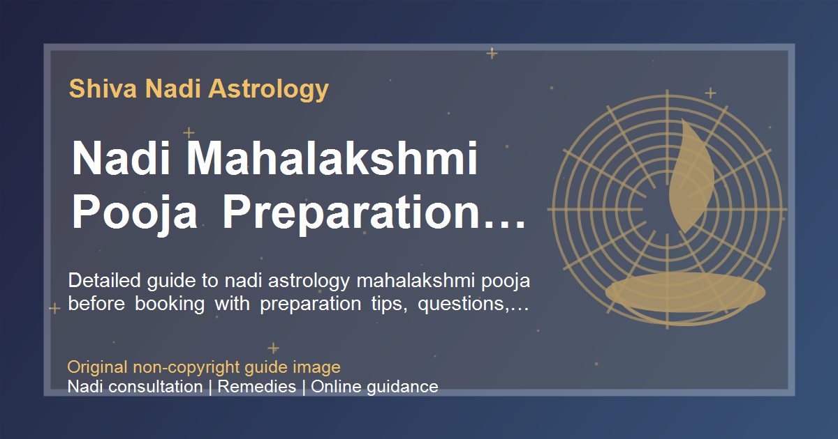 Nadi Mahalakshmi Pooja Preparation Guide guide image
