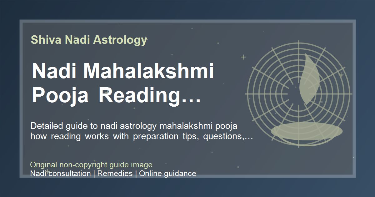 Nadi Mahalakshmi Pooja Reading Process guide image
