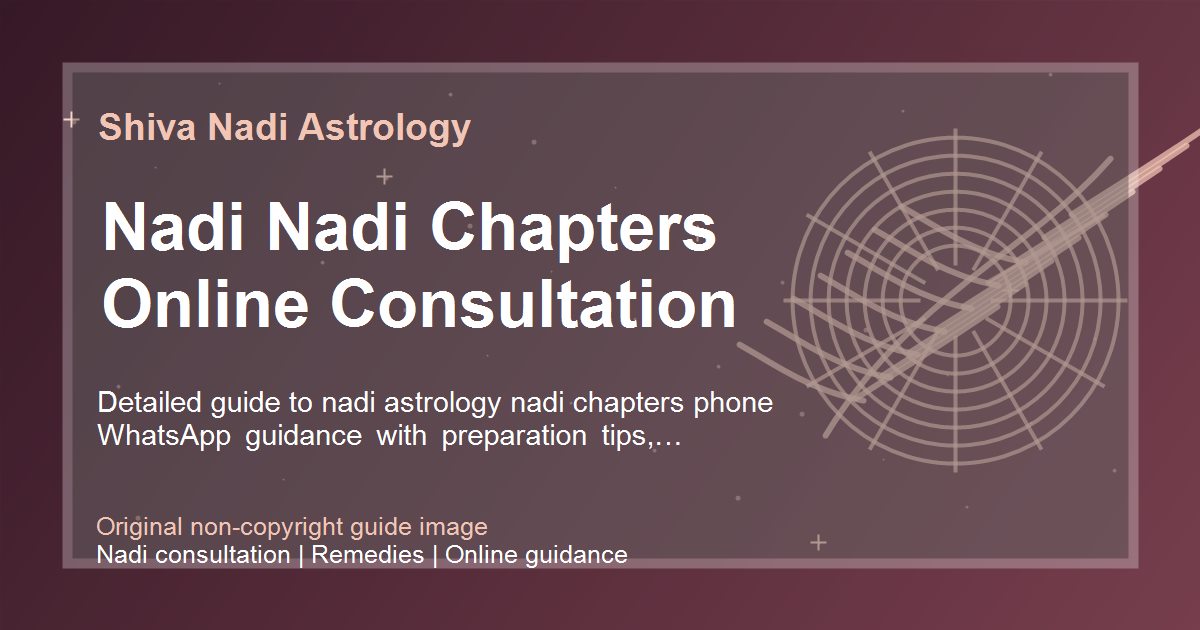 Nadi Nadi Chapters Online Consultation guide image