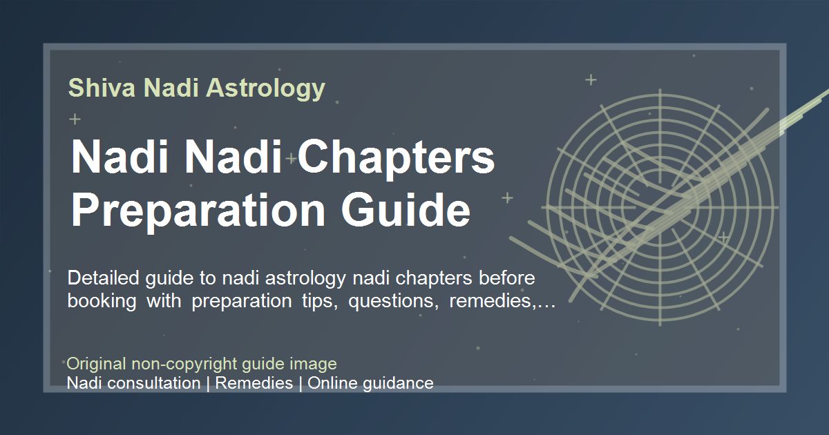 Nadi Nadi Chapters Preparation Guide guide image
