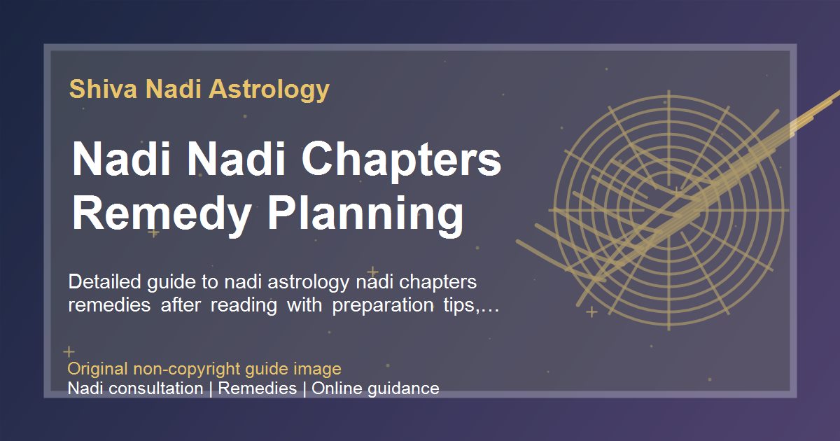 Nadi Nadi Chapters Remedy Planning guide image