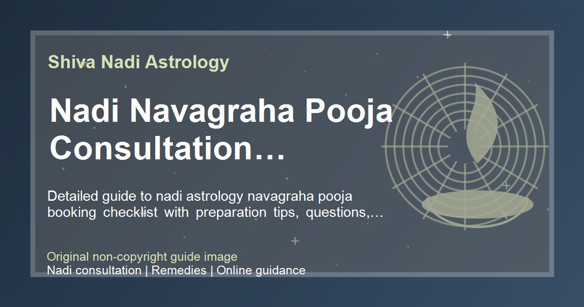 Nadi Navagraha Pooja Consultation Checklist guide image
