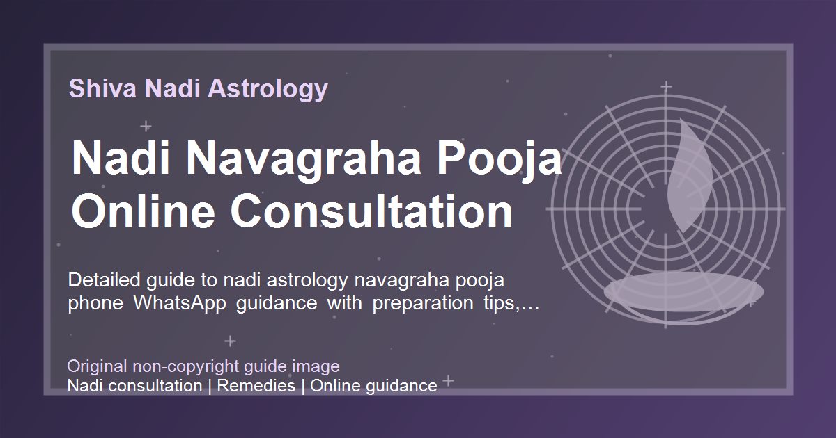 Nadi Navagraha Pooja Online Consultation guide image