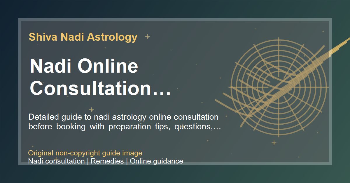 Nadi Online Consultation Preparation Guide guide image
