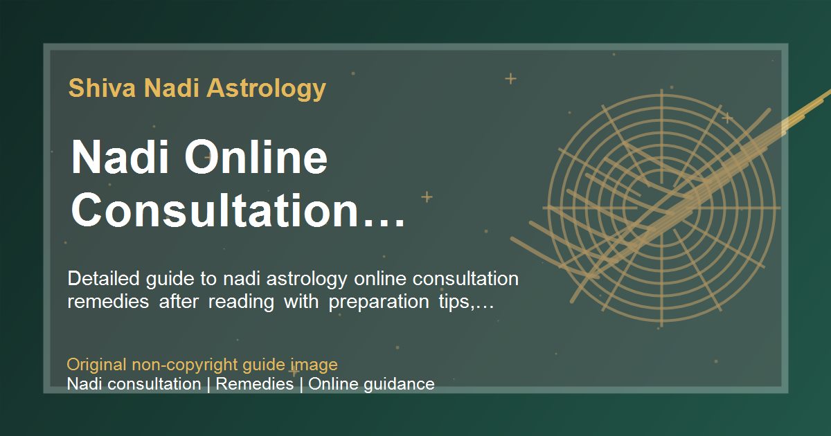 Nadi Online Consultation Remedy Planning guide image