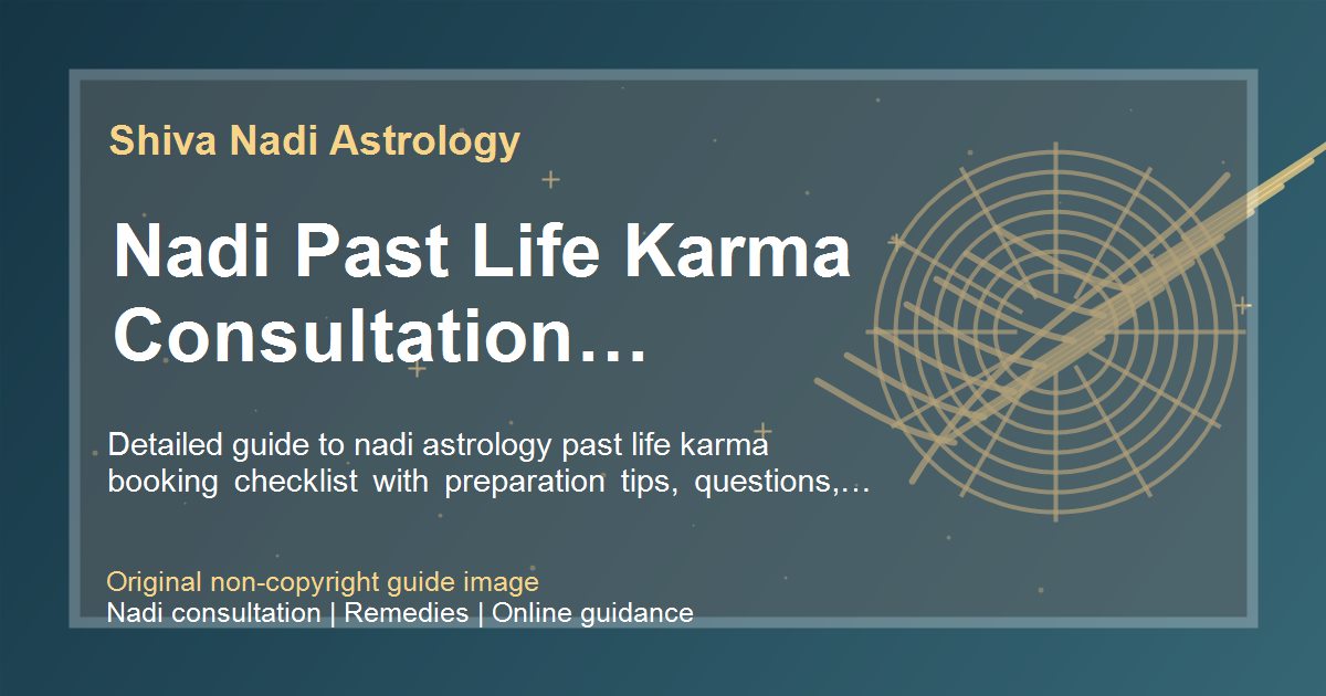 Nadi Past Life Karma Consultation Checklist guide image