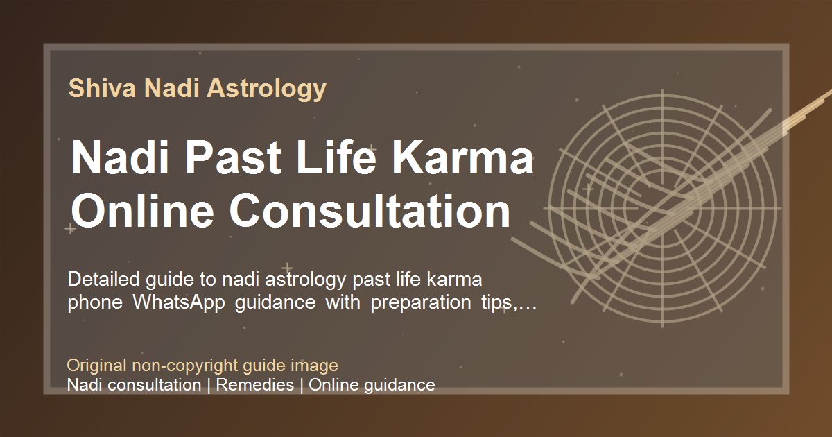 Nadi Past Life Karma Online Consultation guide image