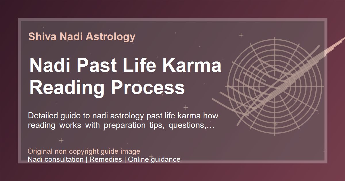 Nadi Past Life Karma Reading Process guide image