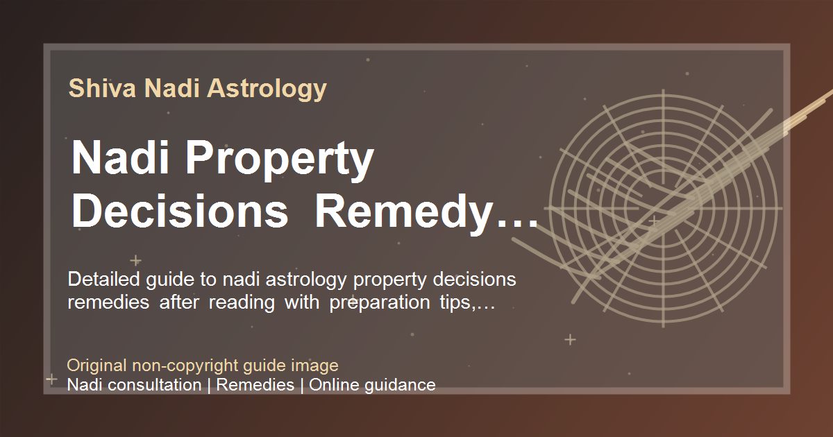 Nadi Property Decisions Remedy Planning guide image