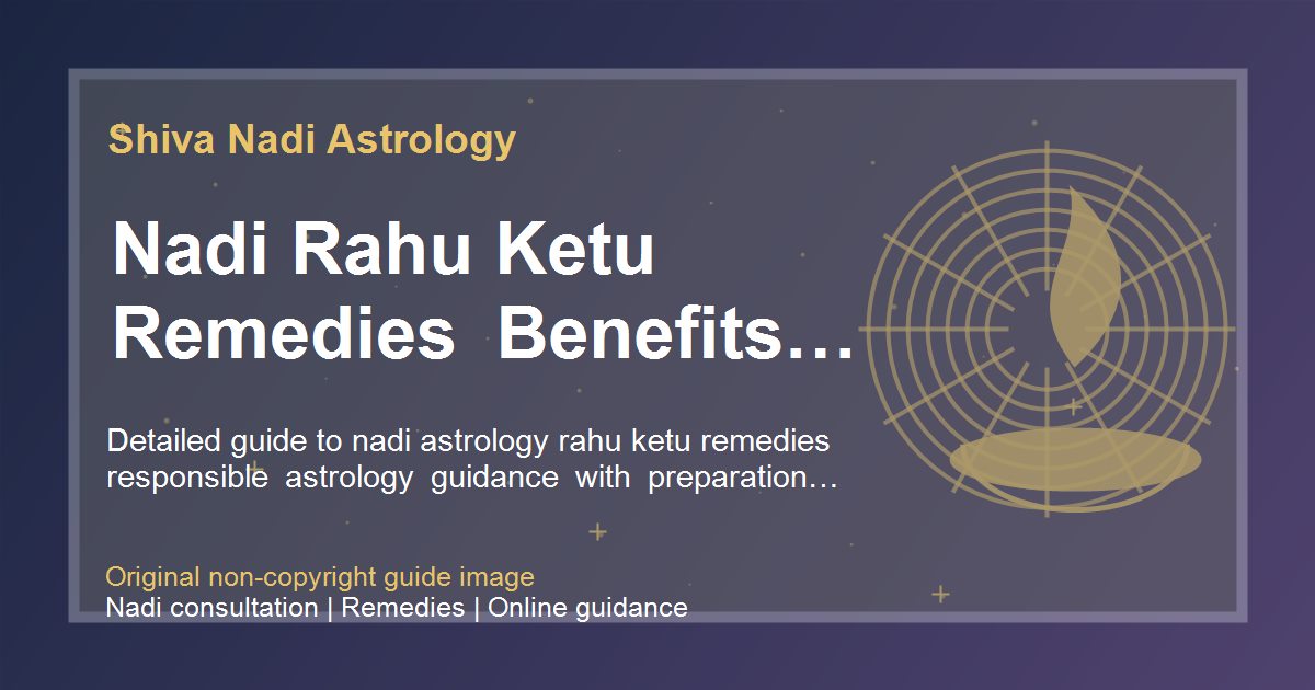 Nadi Rahu Ketu Remedies Benefits And Limits guide image