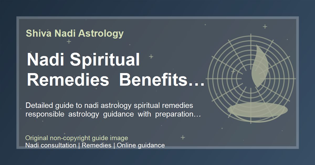 Nadi Spiritual Remedies Benefits And Limits guide image