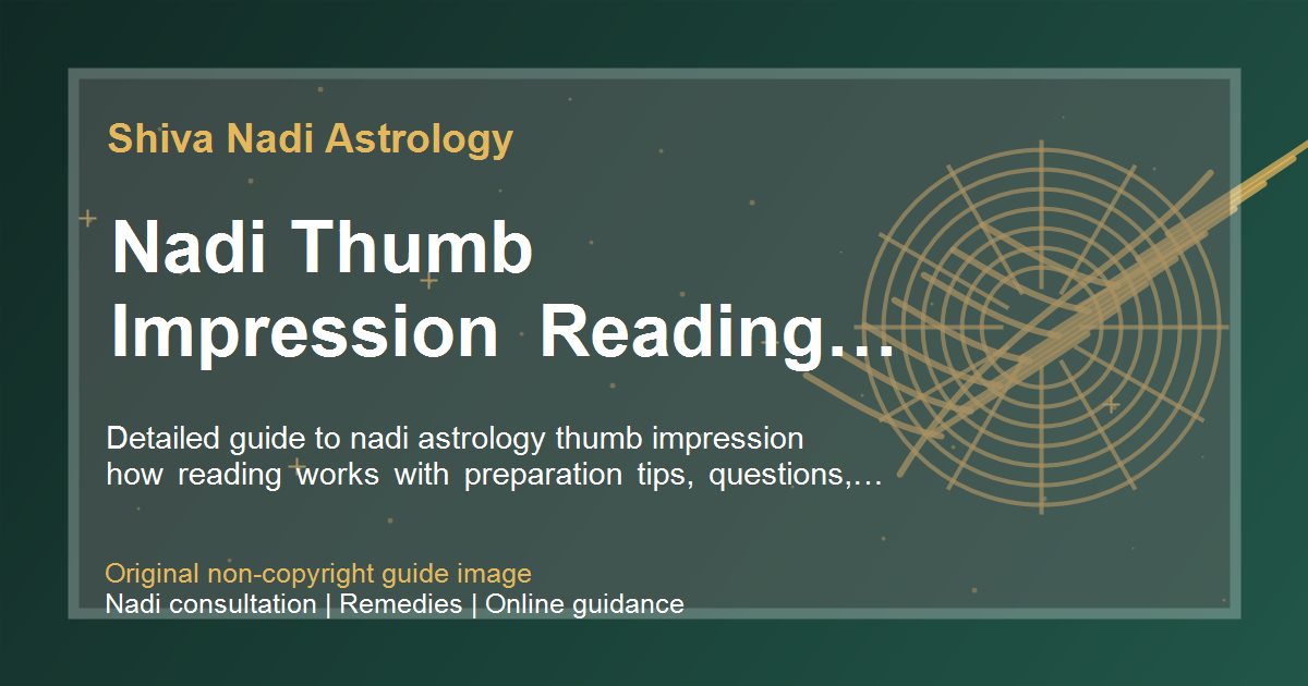 Nadi Thumb Impression Reading Process guide image