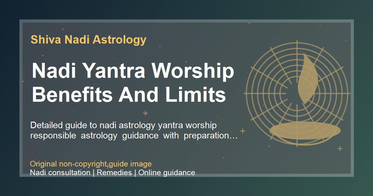 Nadi Yantra Worship Benefits And Limits guide image