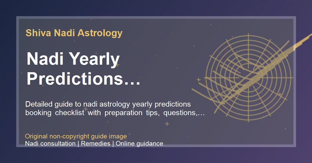 Nadi Yearly Predictions Consultation Checklist guide image