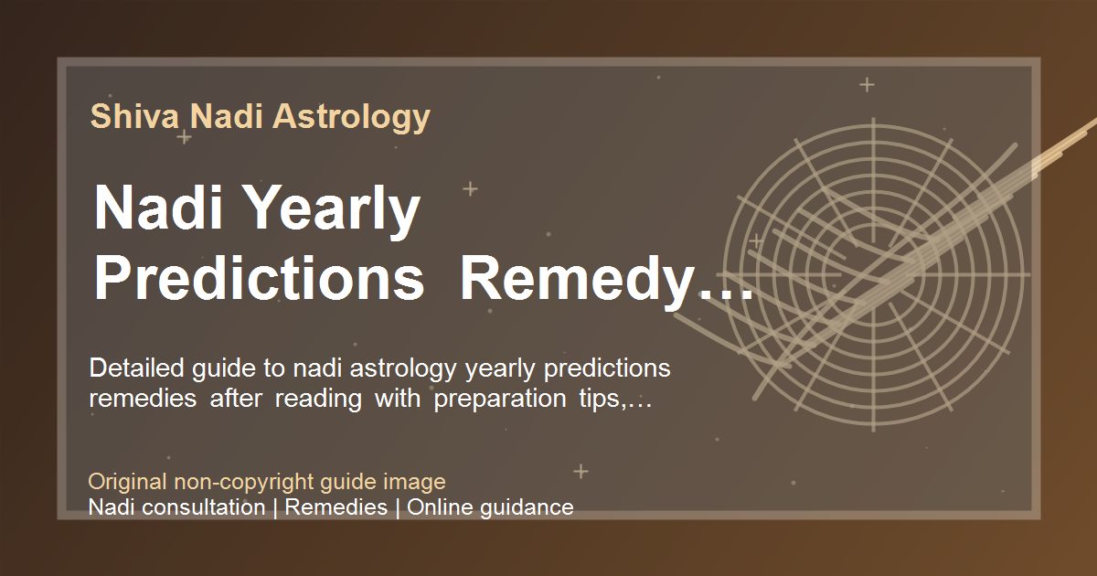 Nadi Yearly Predictions Remedy Planning guide image